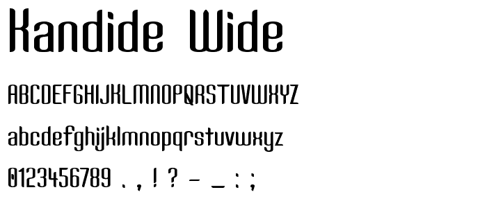 Kandide Wide font
